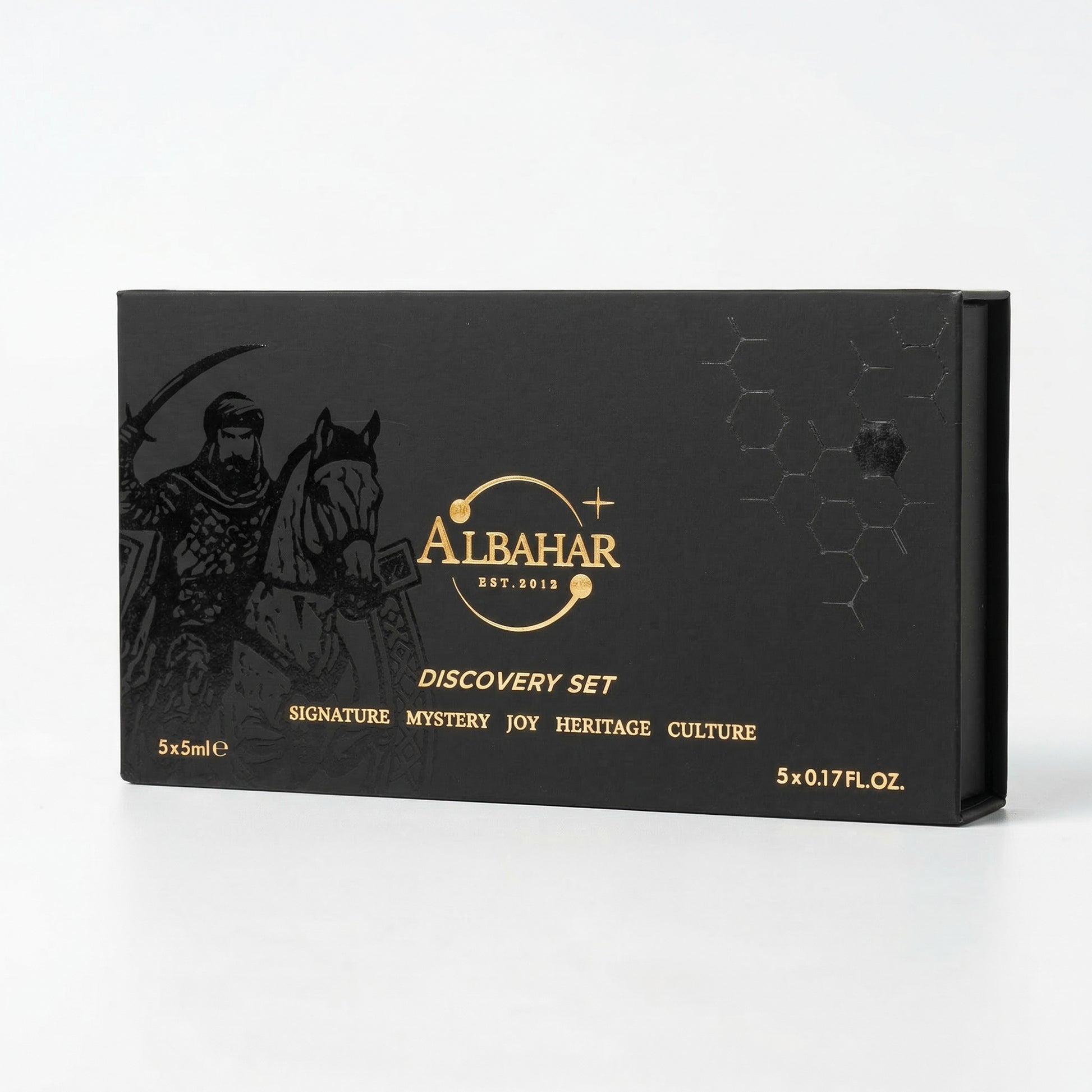 Albahar Perfumes Discovery Set Kuwait – luxury mini perfume set with 5 long lasting fragrances for men and women