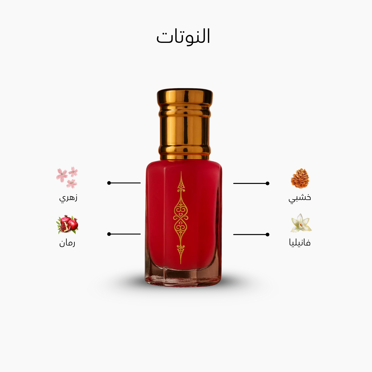 Pomegranate Musk Perfume Oil in Kuwait by AlBahar Perfumes – sweet fruity musk long lasting fragrance for women.