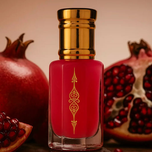 Pomegranate Musk Perfume Oil in Kuwait by AlBahar Perfumes – sweet fruity musk long lasting fragrance for women.